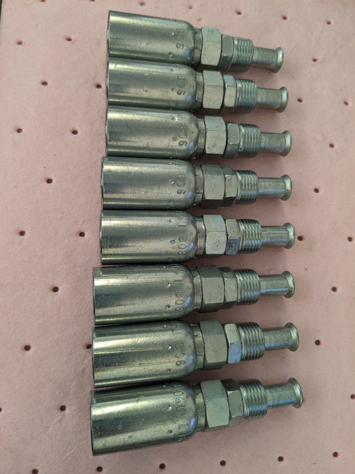 8pc 3/8" Hose x 3/8" Tube x 5/8-18 Thread Male Inverted Straight 06U-B06