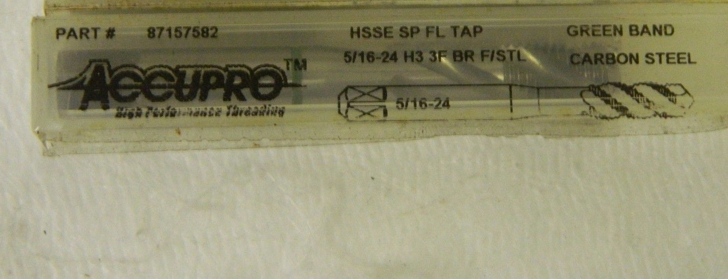 Accupro Spiral Flute Tap 5/16-24 UNF 3FL Vanadium HSS Qty. 2 87157582