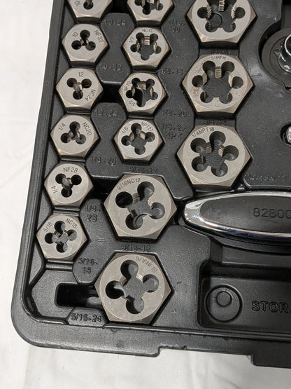 GEARWRENCH 109 Pc. SAE & Metric Ratcheting Tap and Die Set INCOMPLETE 82812