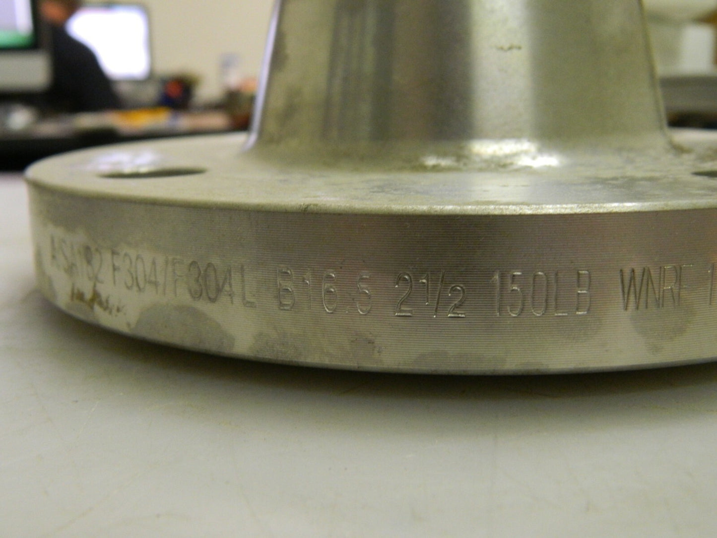 Merit Brass Weld Neck Pipe Flange 2-1/2" Pipe 7" OD Stainless Steel AC