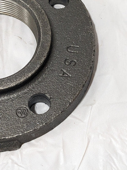 Ward Screwed Flange 3" x 7-1/2" Black Cast Iron Steam Companion FCICOF