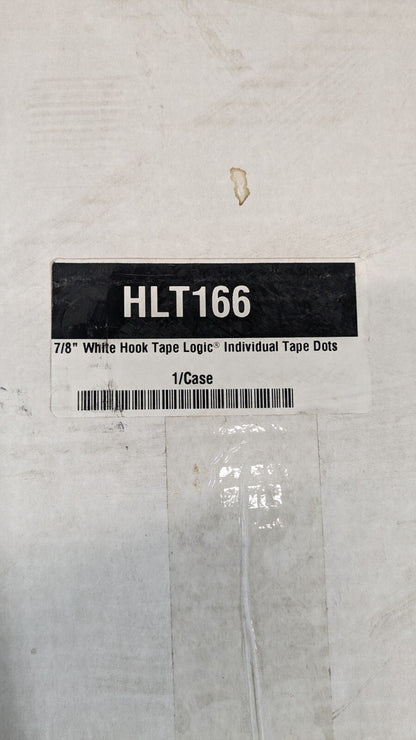 TAPE LOGIC Hook &amp; Loop Shape Dot Color White Piece Diameter 1-7/8 HLT166