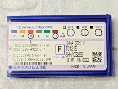 Sumitomo PCBN Turning Insert CNMA433 BN7000 47221205