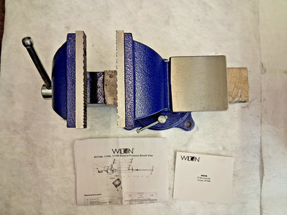 Wilton Bench Vise 6" Jaw W 6" Jaw Opening 3" Throat Depth 11106