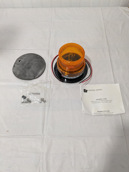 Federal Signal Low Profile Mini Strobe Light: Amber, 12 to 48VDC LP6-012-048A