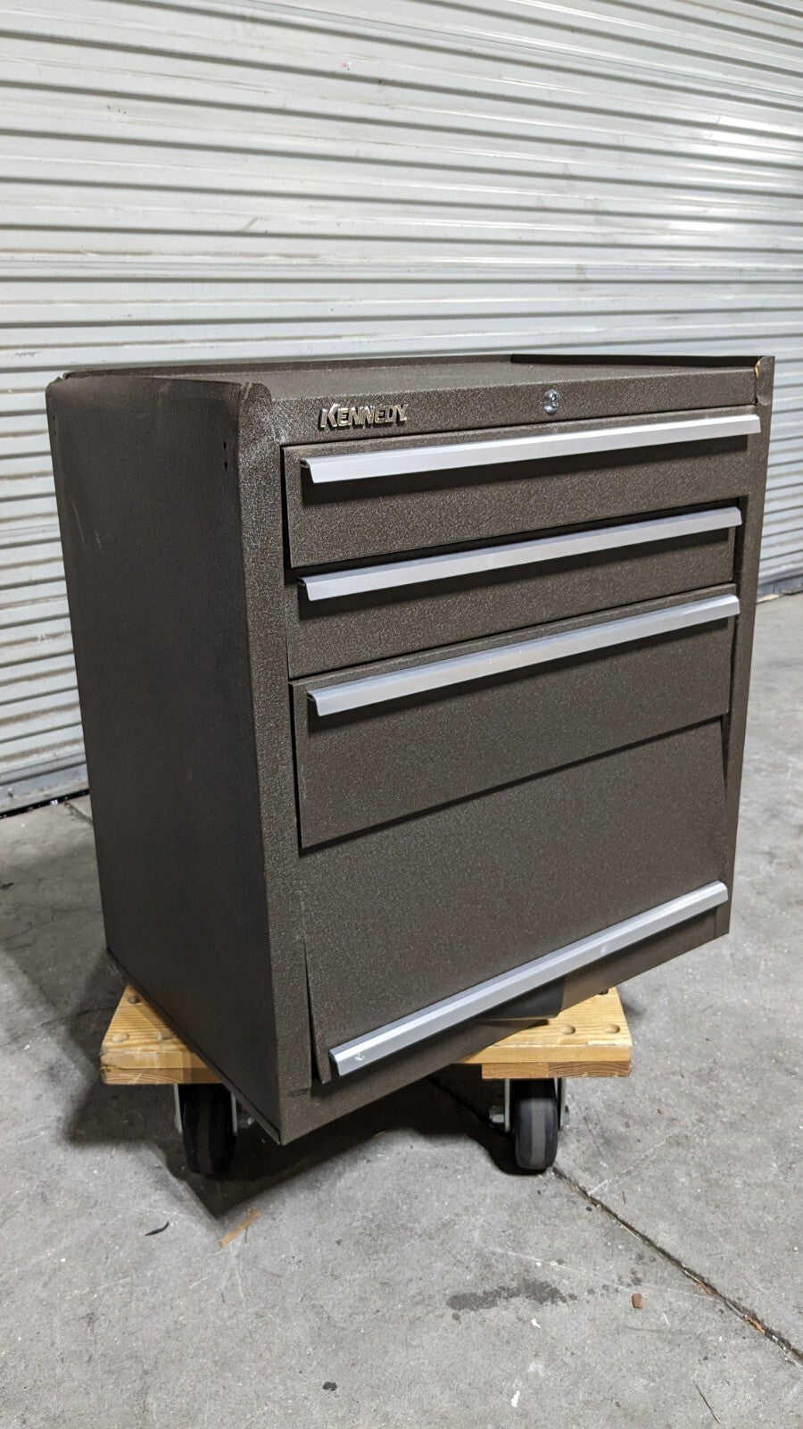 KENNEDY Steel Tool Roller Cabinet 3 Drawers Tubular Key Lock 273XB Damaged
