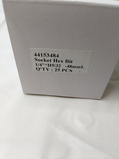 PARAMOUNT Hand Hex Bit Socket: 1/4" Drive, 5/32" Hex, 1-7/8" OAL Qty 25 44153484