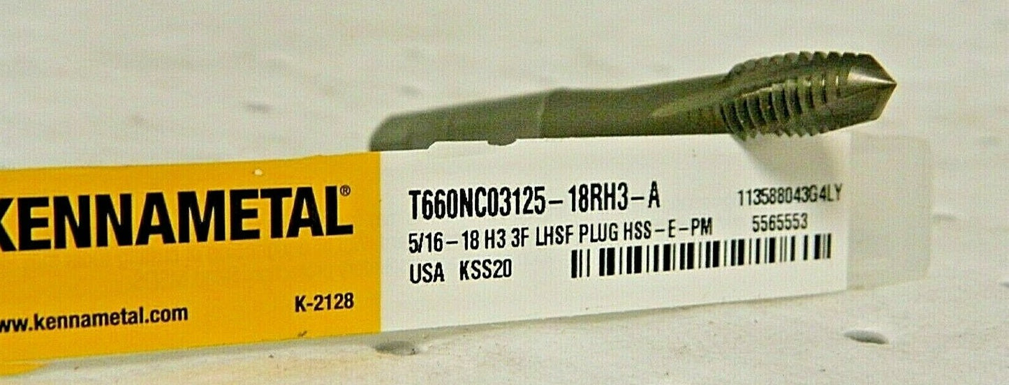Kennametal 5 / 16-18 H3 3F LHSF PLUG HSS-E-PM 5565553