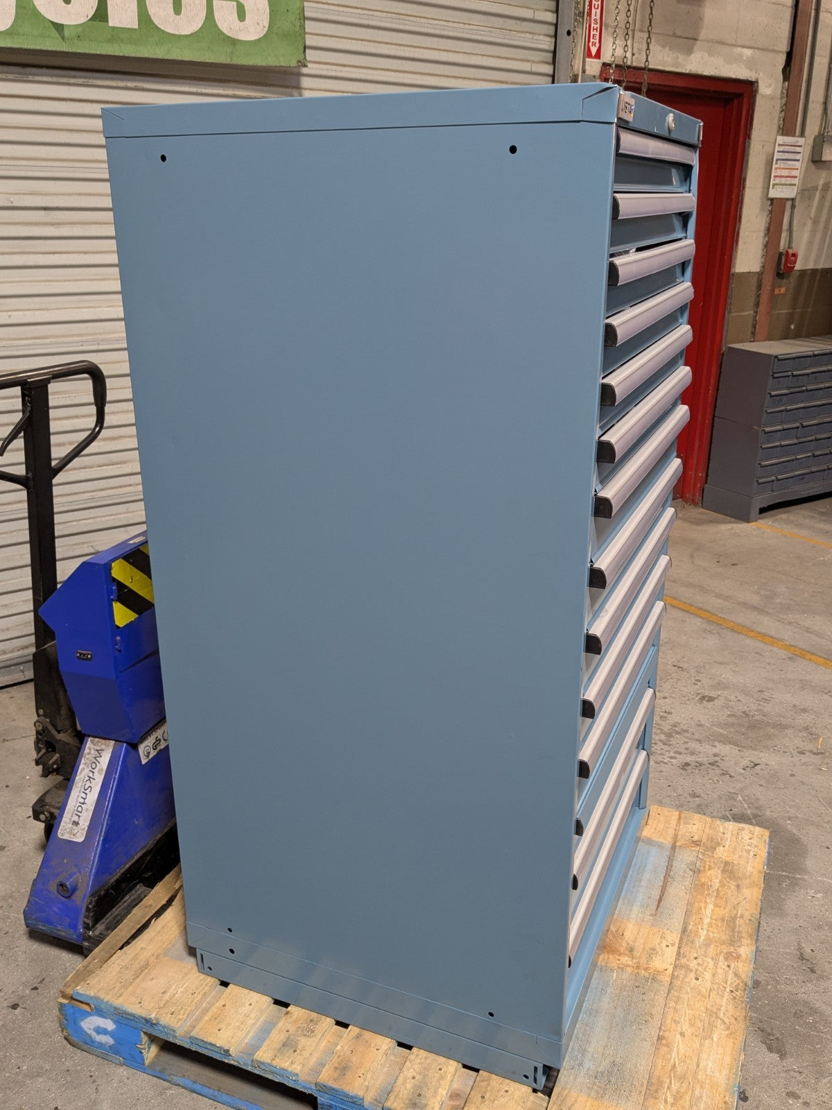 Lista 14 Drawer Modular Storage Cabinet 59 x 28 x 28 Steel Blue Parts / Repair