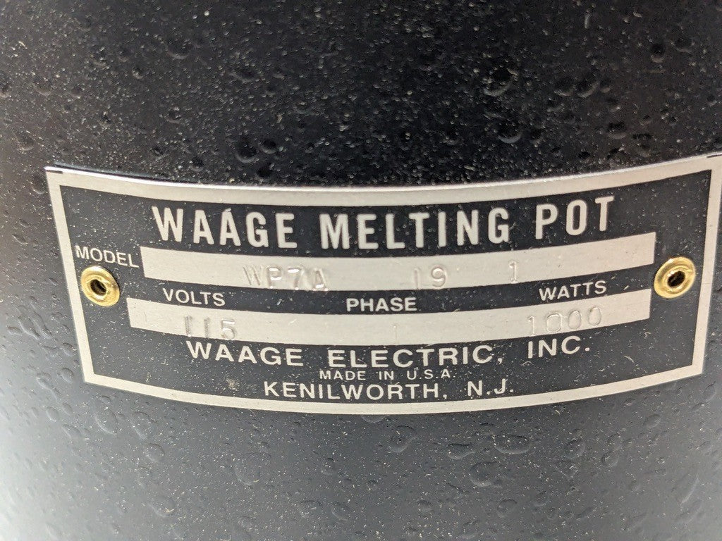 Waage Electric 3 Qt Dip Coat Pot 8"Deep X 5-1/2"ID 1000W 115V WP7A-19-1