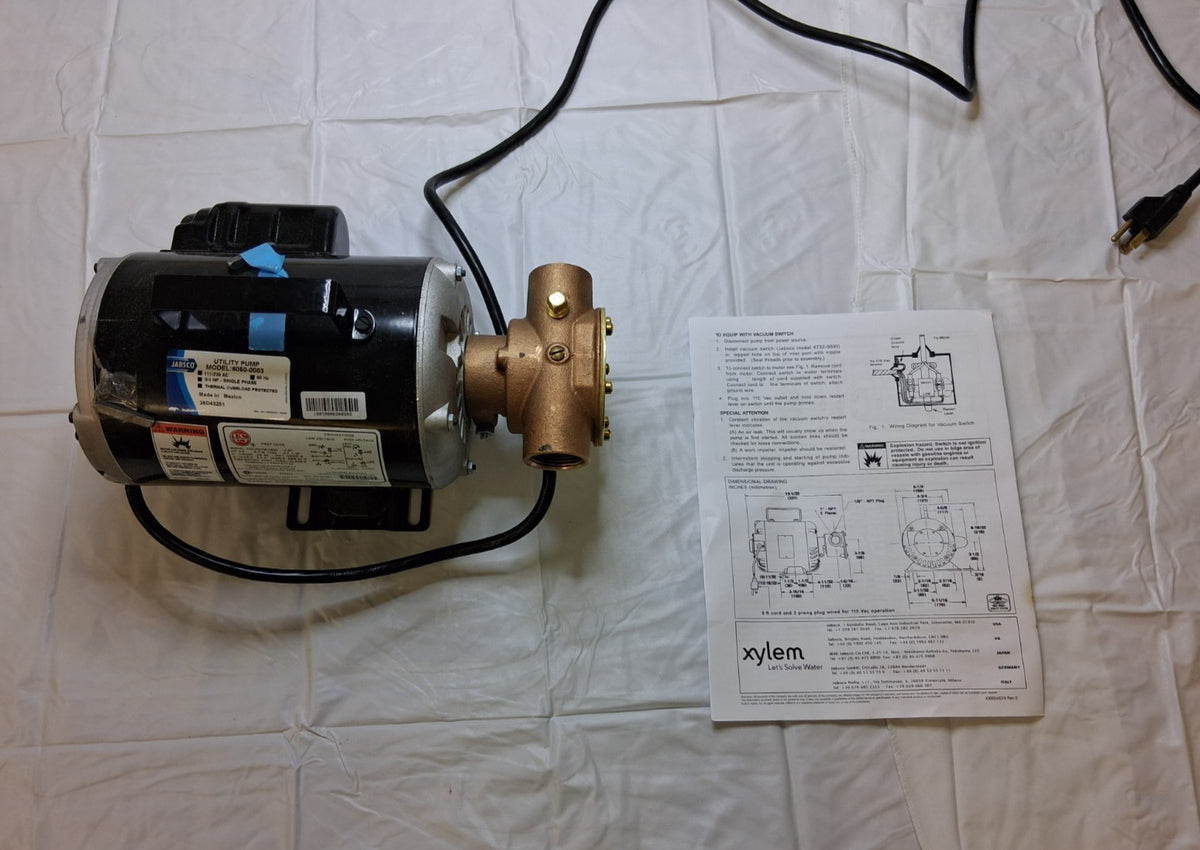 Jabsco Impeller Pump for PARTS/REPAIR 3/4HP 1" Inlet 6050-0003