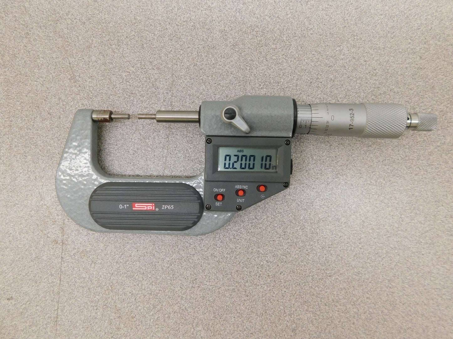 SPI Electronic Spline Micrometer 0-1 Range 0.00005 Grad 17-952-3 PARTS/REPAIR