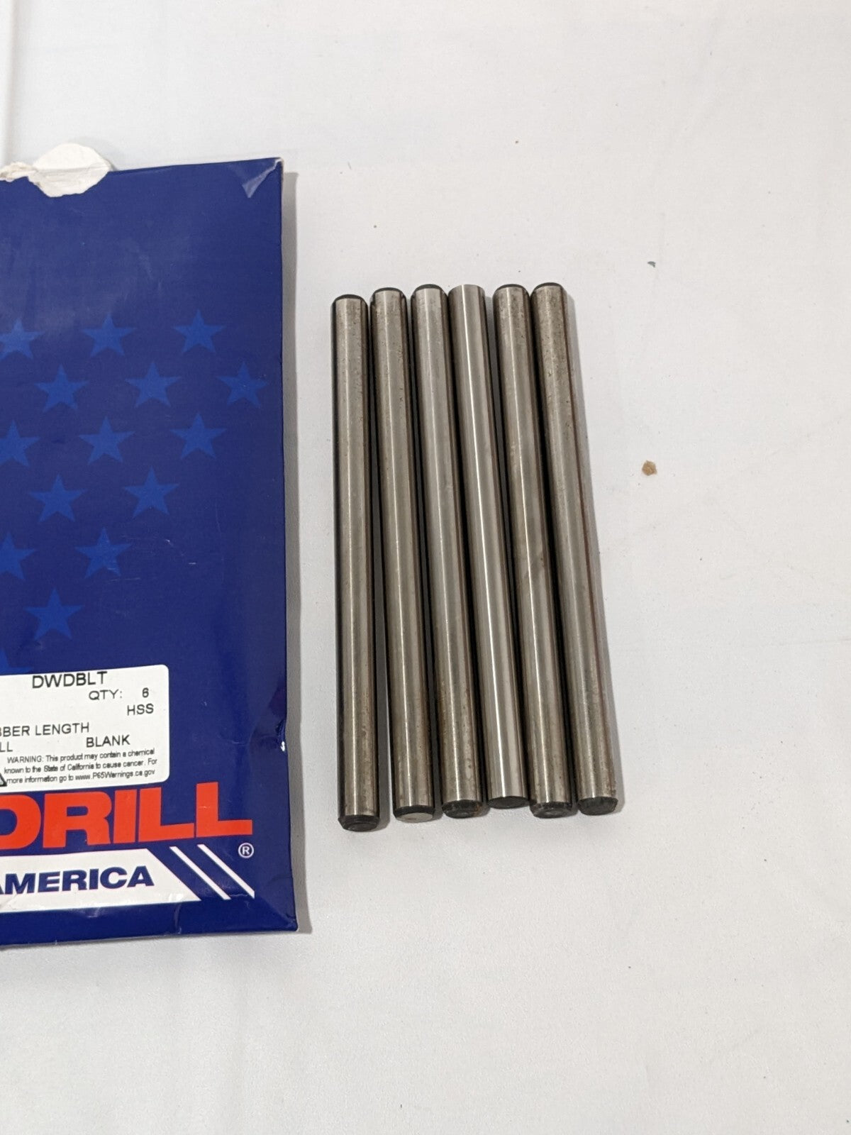 Qualtech "T" HSS Jobber Length Drill Bit Blank, Qty 6 DWDBLT