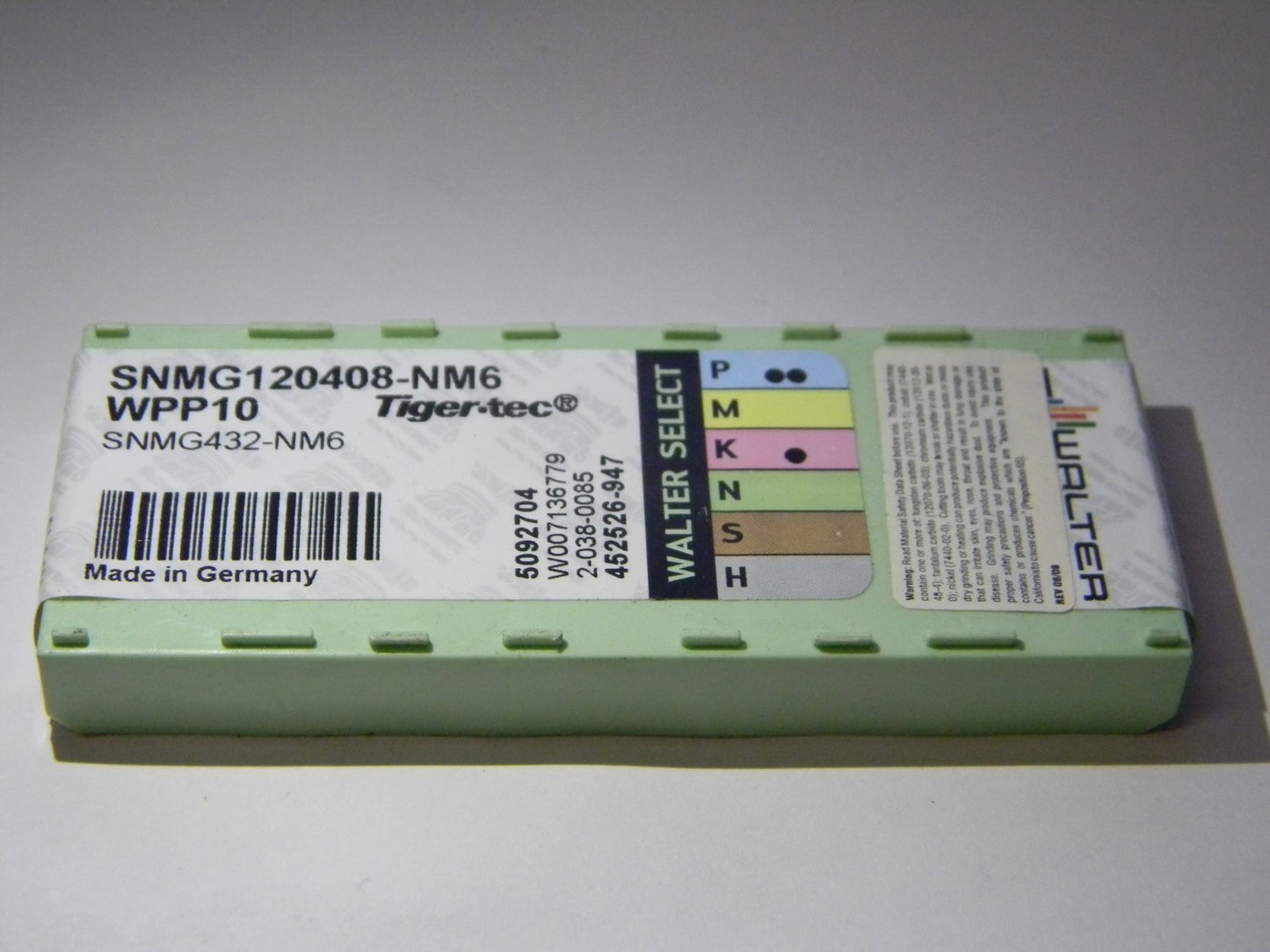 Walter Valenite Indexable Carbide Turning Inserts SNMG432-NM6 WPP10 5092704