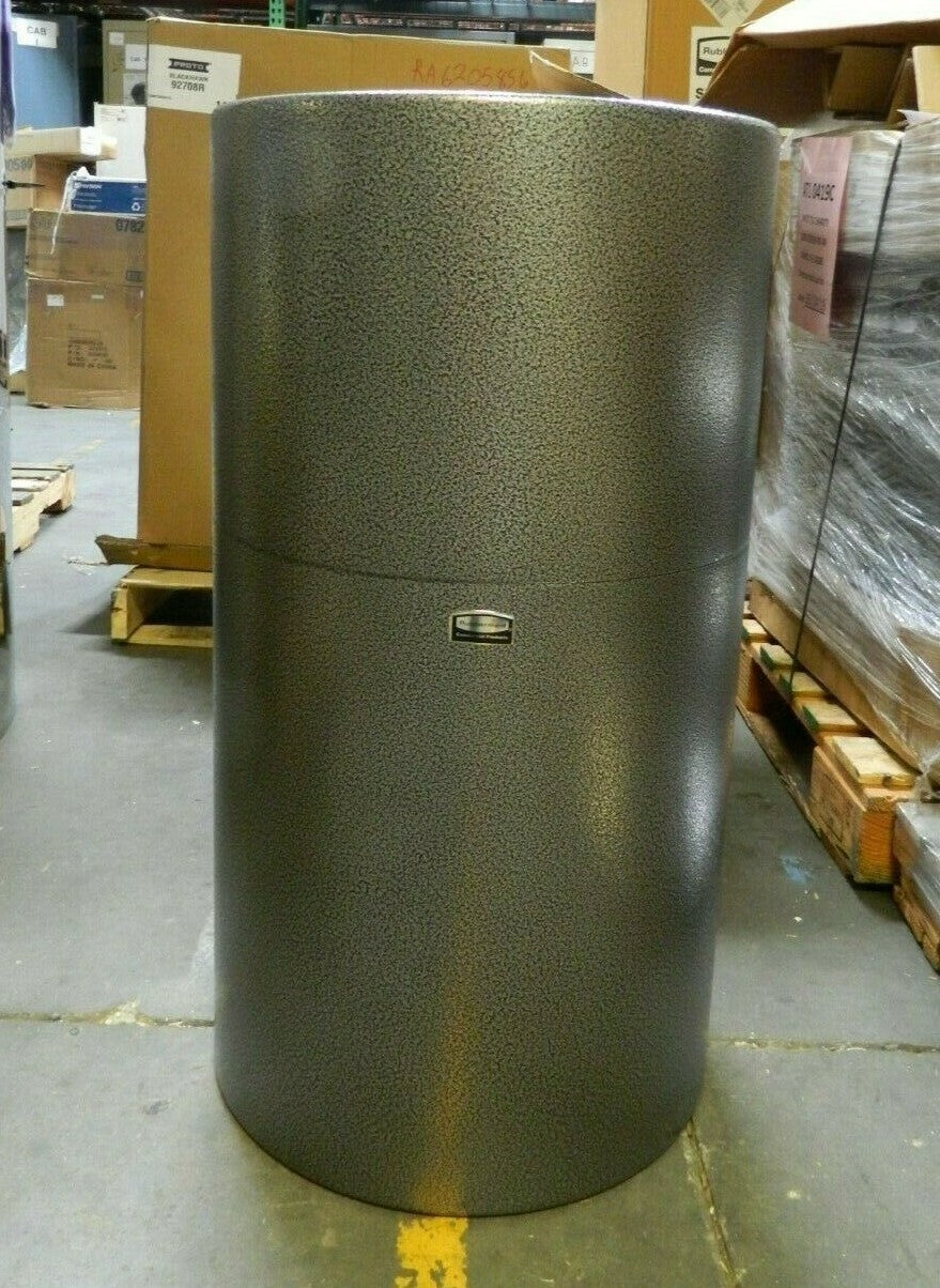 Rubbermaid 35 Gal Silver Round Trash Can FG907900HSILV