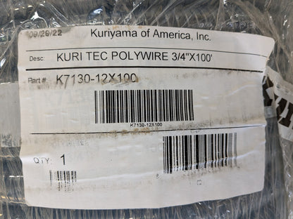 Kuriyama Reinforced PVC Transfer Hose 100 Ft. x 3/4 In. 150 PSI Max K7130-12-100