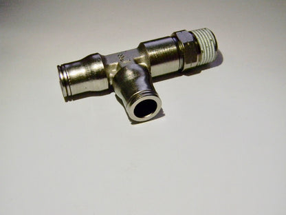 Legris 3/8" x  3/8 NPT Thread Brass Male Swivel Run Tees Qty 8  3203 60 18
