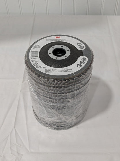 3M Flap Disc: 4-1/2" Dia, 7/8" Hole, 36G, ZA, Type 27 Qty 10 7010363142
