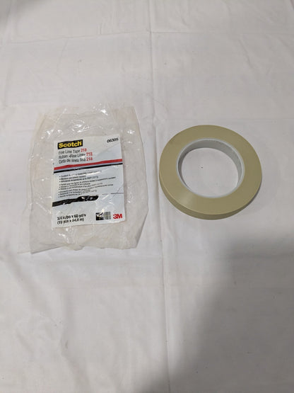 Scotch Masking Tape: 18 mm Wide, 60 yd Long, 5 mil Thick, Green 7000048459