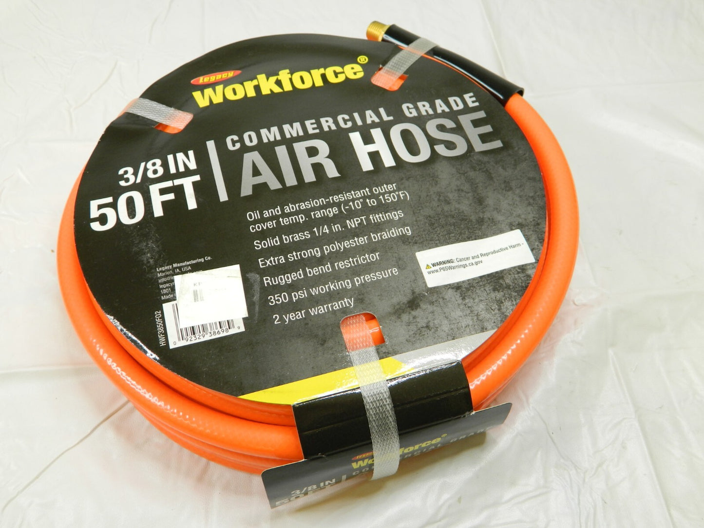 LEGACY Multipurpose Air Hose: 3/8" ID, 50' 350 Working psi BD-KP76141