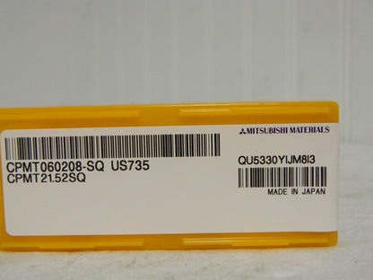 Mitsubishi Carbide Turning Insert CPMT21.52SQ US735 Qty 10 111138