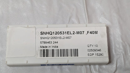 Seco Carbide Milling Inserts TiAlN & TiN SNHQ120531EL2-M07 F40M Qty 10 02509346