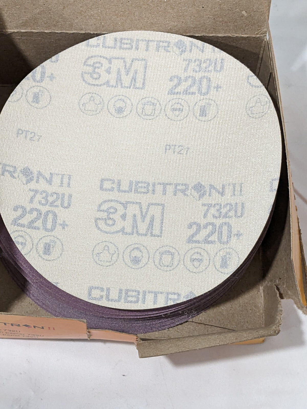 3M Hook & Loop Disc: 6" Dia, 220 Grit, Coated, Ceramic Qty 25 7100075213