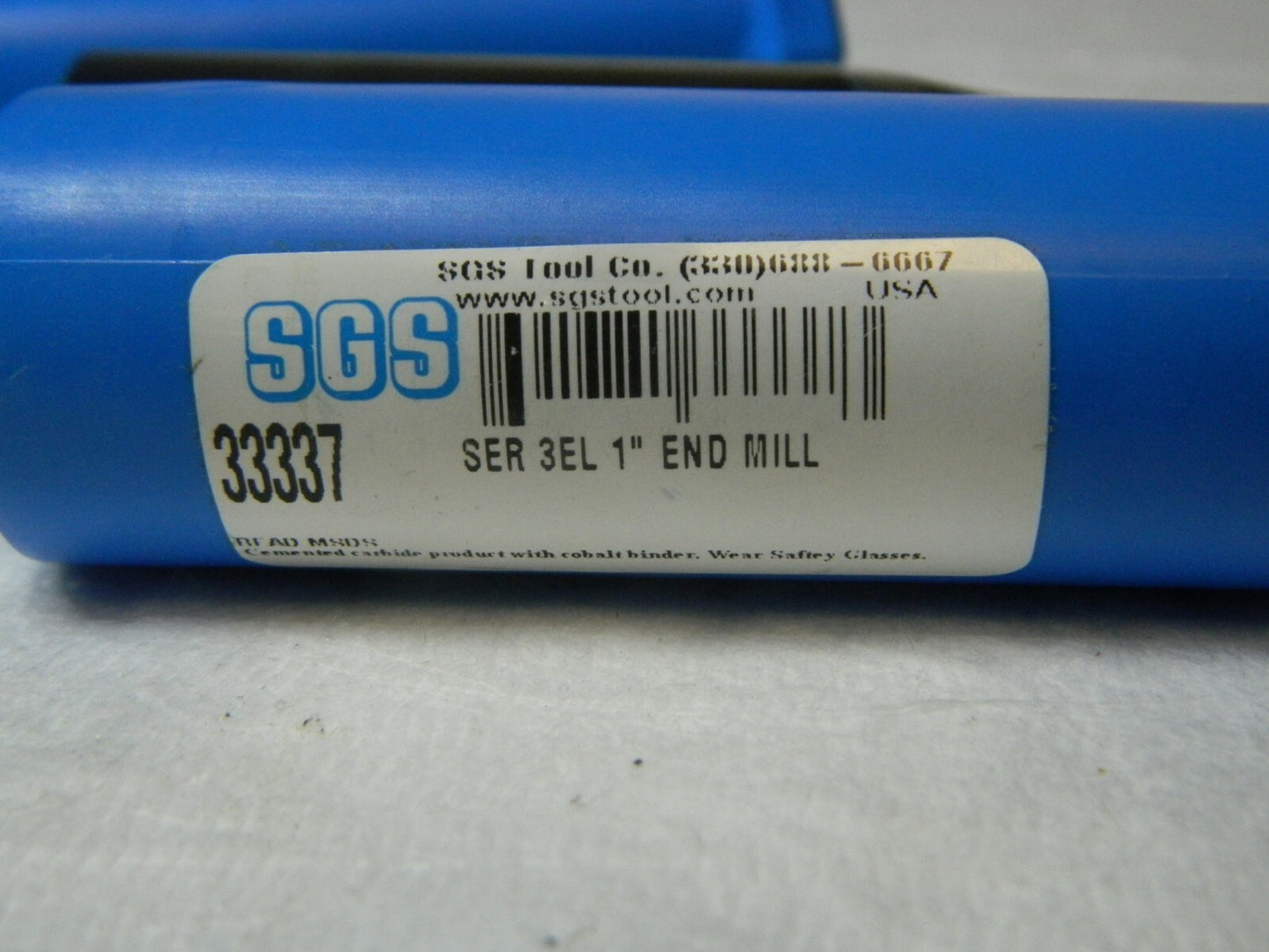 SGS Solid Carbide Square End Mill 1" x 3" x 1" x 6" OAL 2 Fl