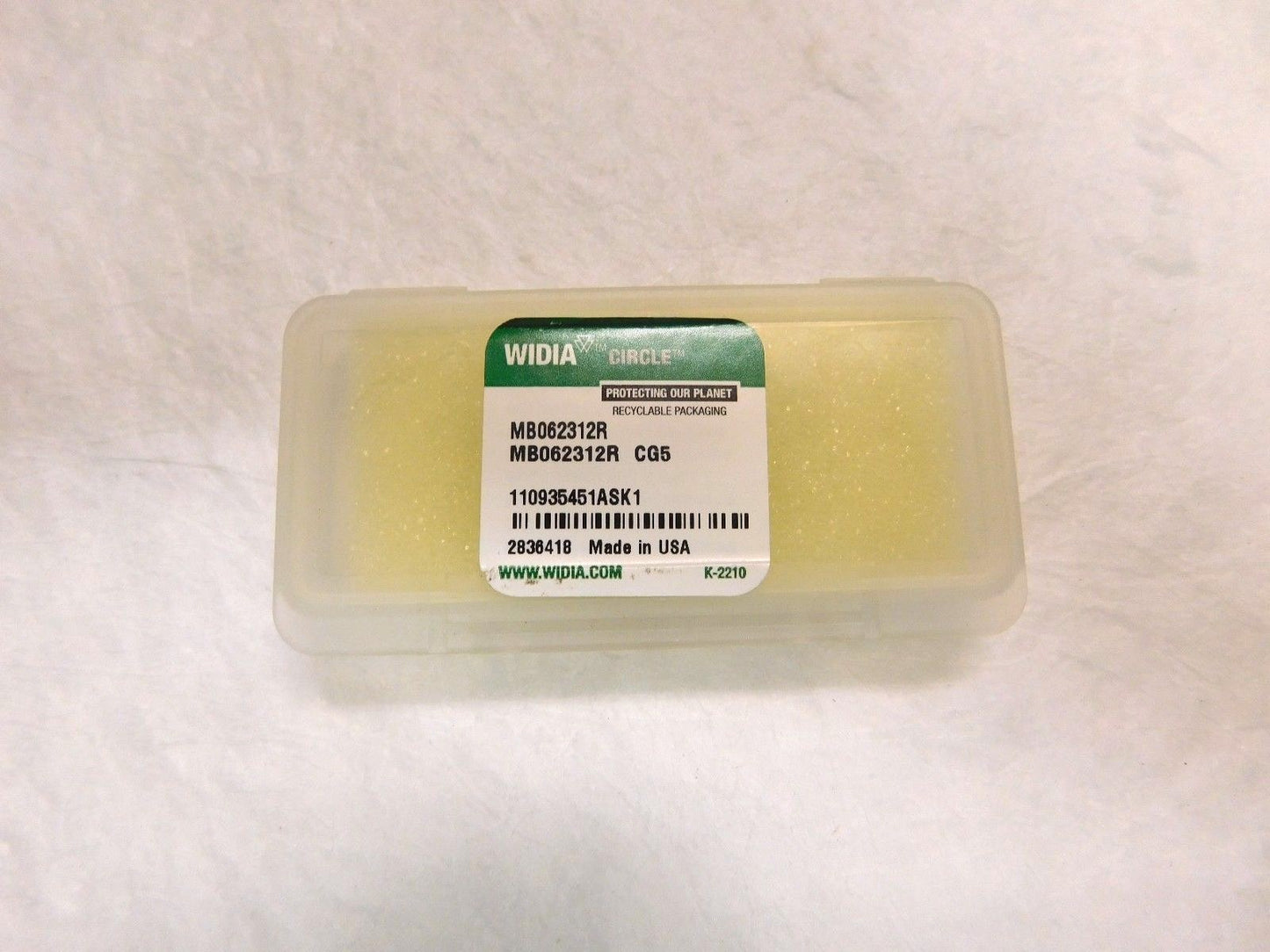 Widia Circle Solid Carbide Insert USA MB062312R CG5 RH Quadralock QTY 2 2836418