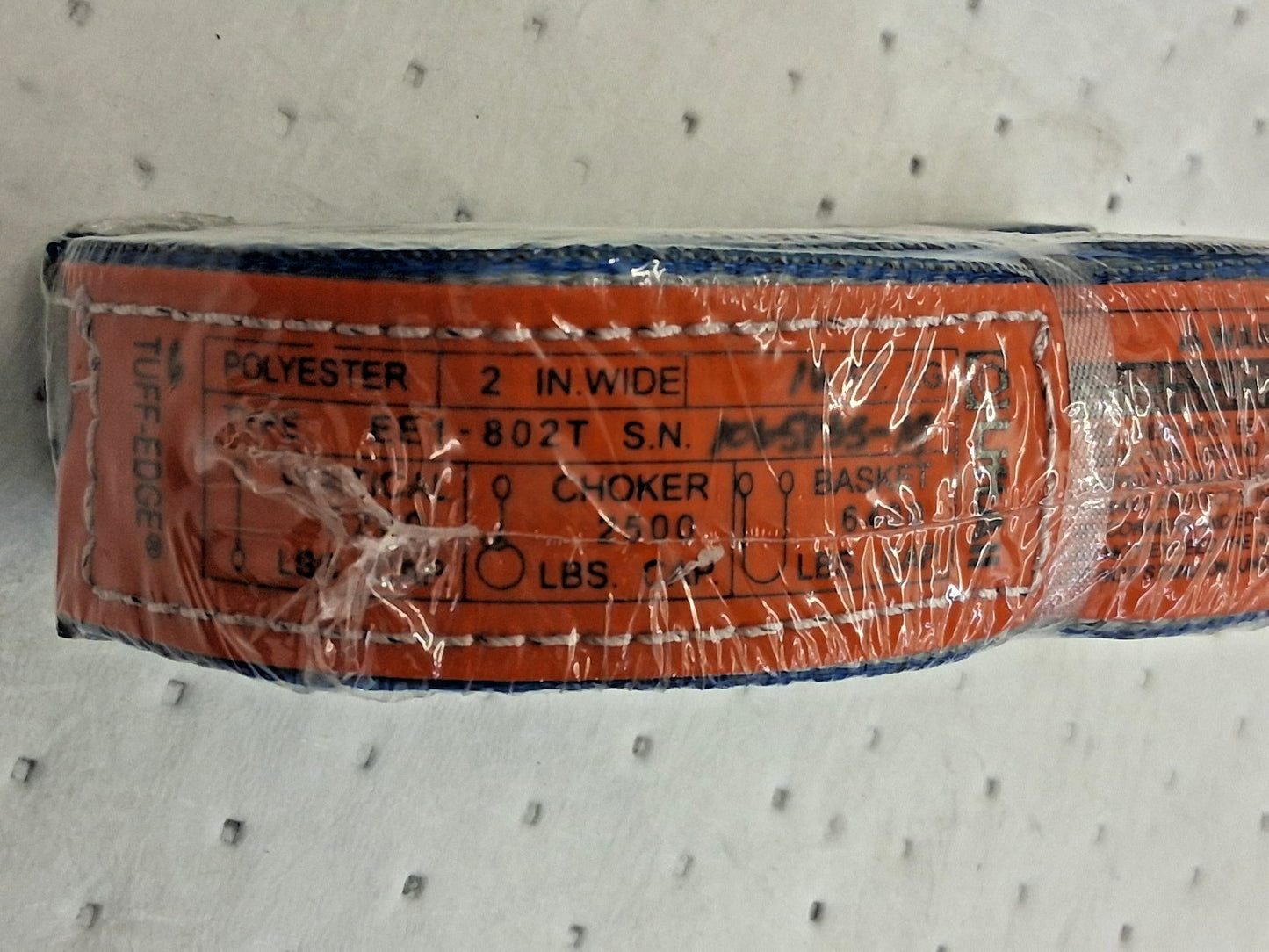 Lift-All Flat Eye & Eye Type 3 Web Sling 16ft Long 2" Wide 3200lb Cap EE1802TFX1