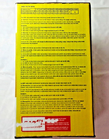 3M Corded Earplugs Plastic Flanged Push-In 25dB QTY100 7000002320