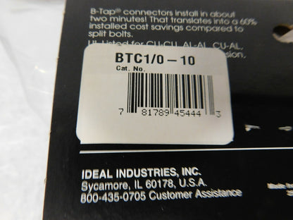 Buchanan 10 to 2 (Tap) 8 to 1/0 (Run) AWG Compatab Tap Connector QTY 2 BTC1/0-10