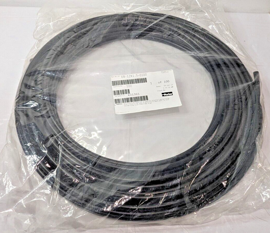 Parker Black Polyethylene Tubing 100 Ft 12mm Outside Diam EB-12X1.5-0100