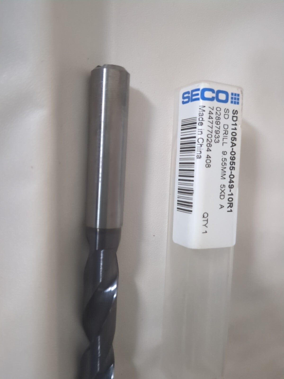 Seco Jobber Length Drill Bit 9.55 mm Dia 140 deg SolidCarbide 02897933