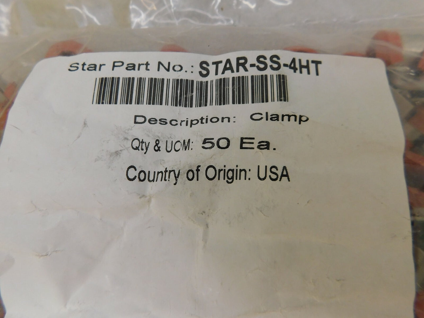 Pro-Grade Cushion Clamp 50Pk 1/4" Pipe 1/4" Rod STAR-SS-4HT