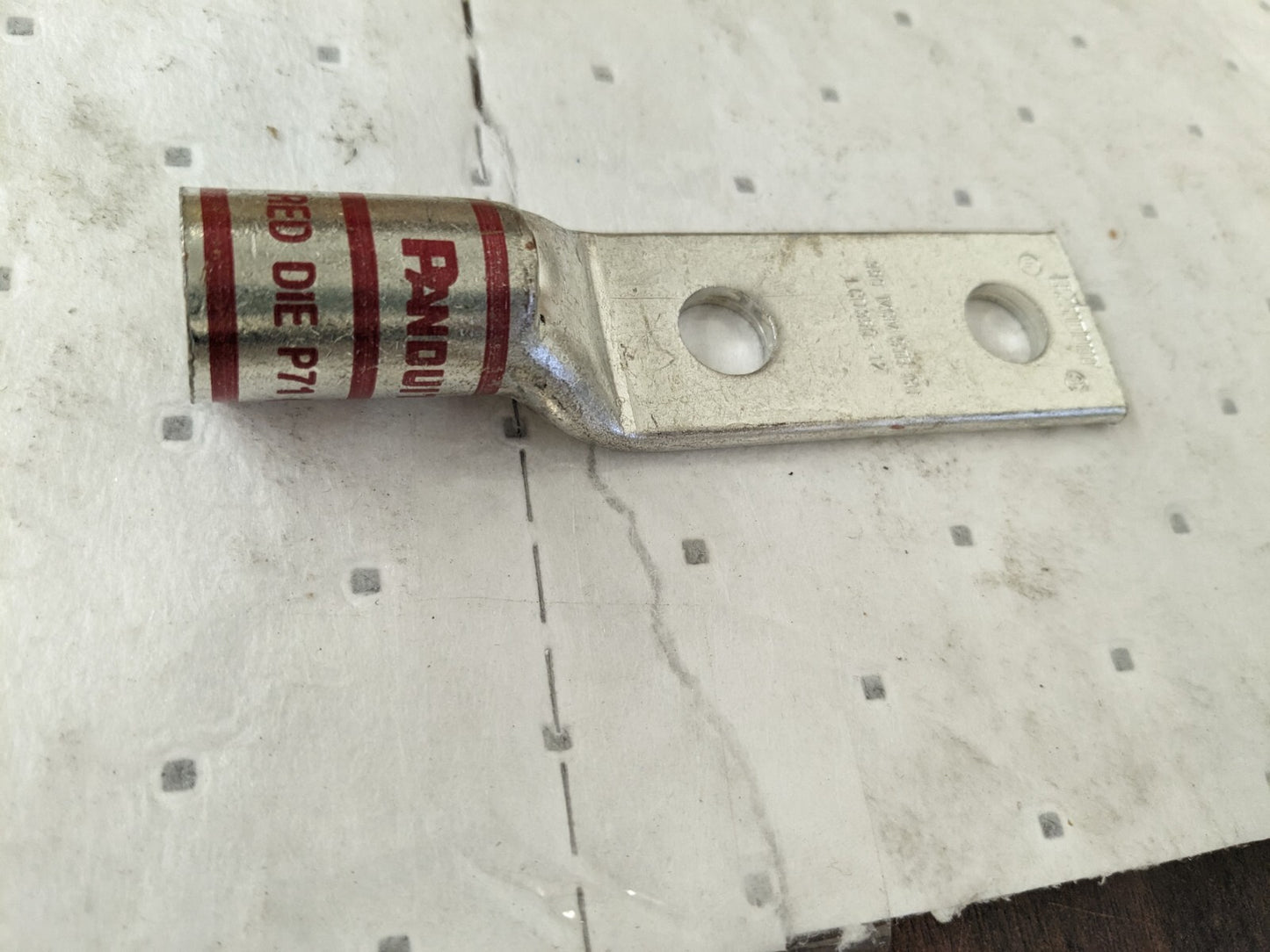 PANDUIT 10pk Rectangle Ring Terminal  Compression Connection LCD350-12-X