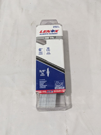Lenox Reciprocating Saw Blade: Bi-Metal Pack of 24 20529B618R