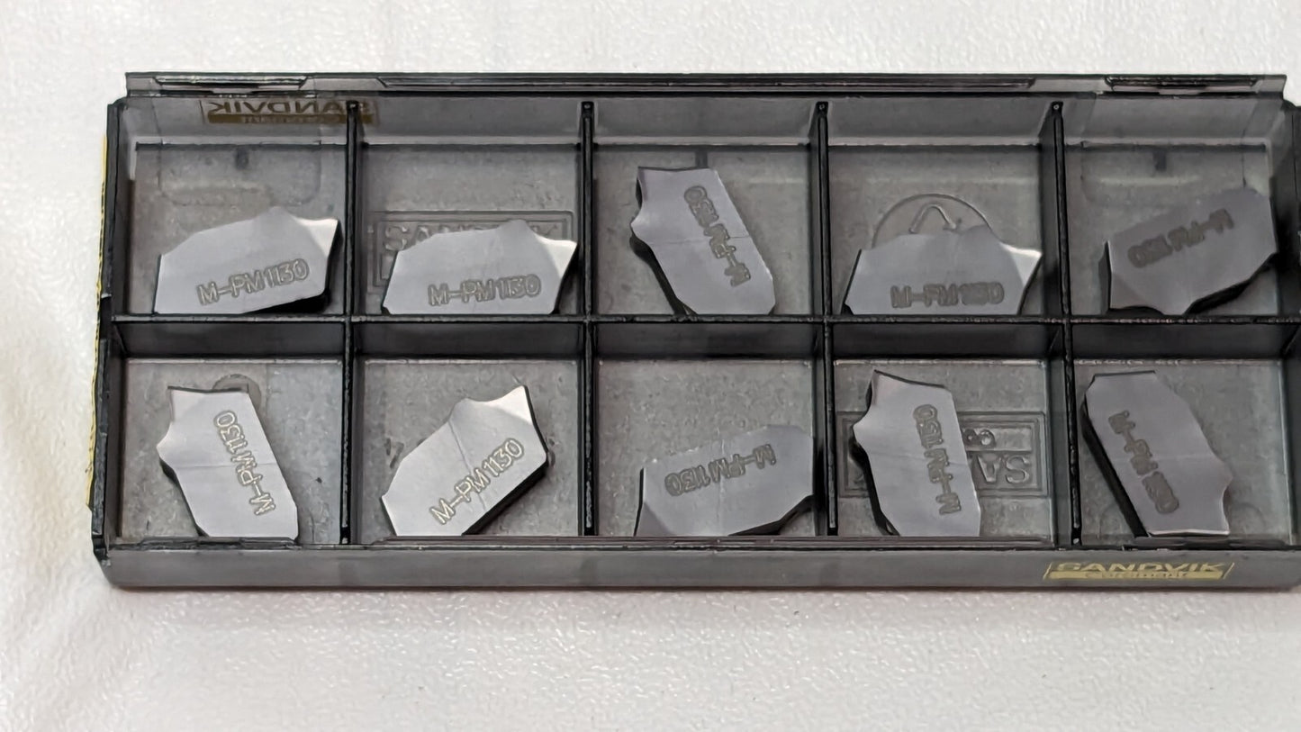 Sandvik Coromant Carbide Grooving Inserts QD-NJ0476-030M-PM 1130 QTY 10 6974882