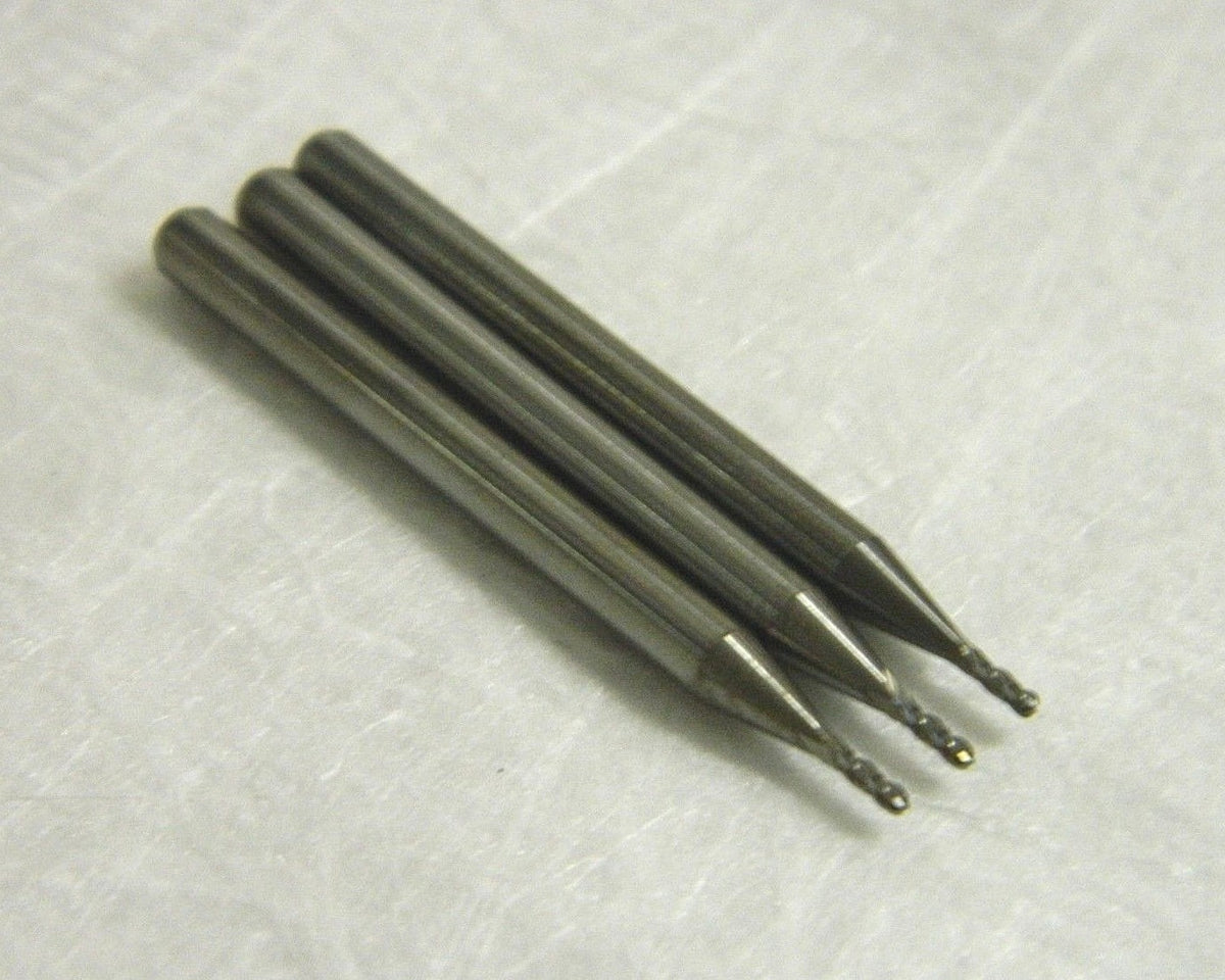Monster Miniature Carbide End Mills Ballnose 0.040" Dia 4FL Qty 3 250-34004