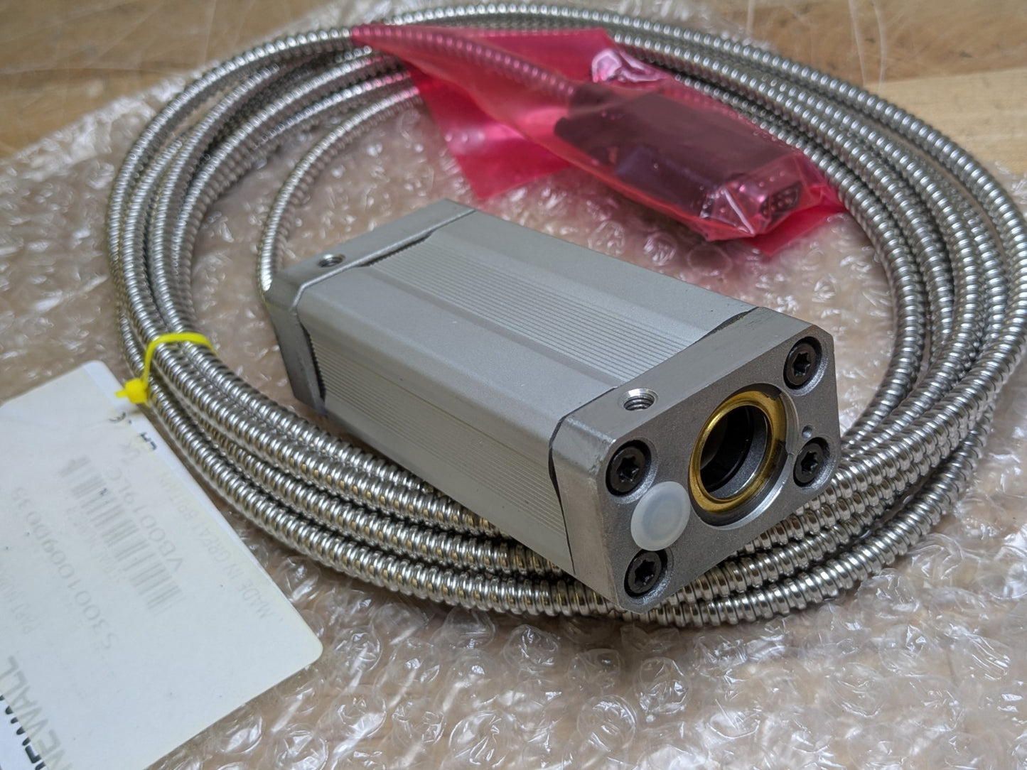Newall Spherosyn 300 Encoder Reader Head w/ Armored Cable S3001009D035