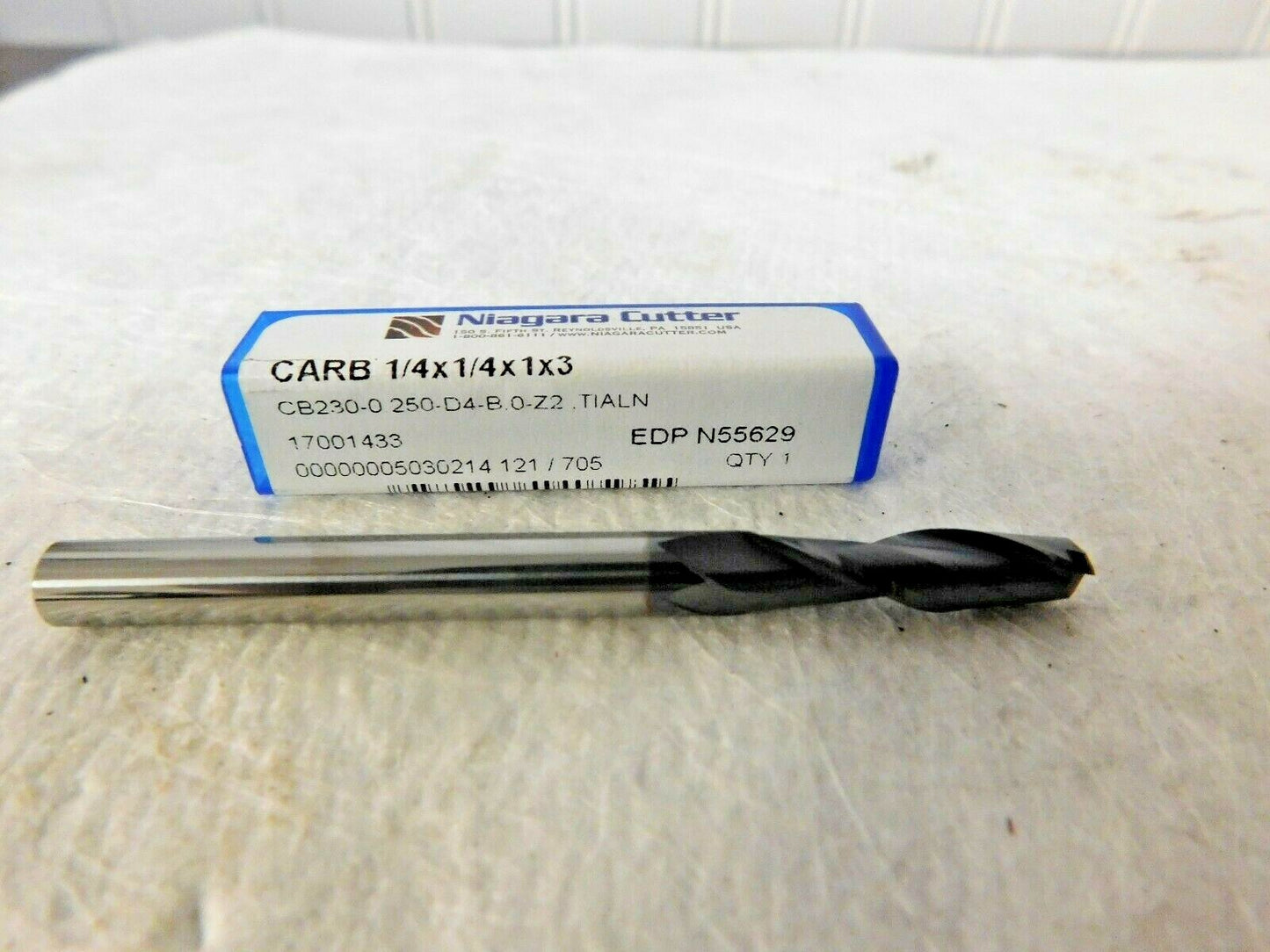 Niagara Cutter Carbide Ball End Mills TiAlN 1/4"x1/4"x1"x3"