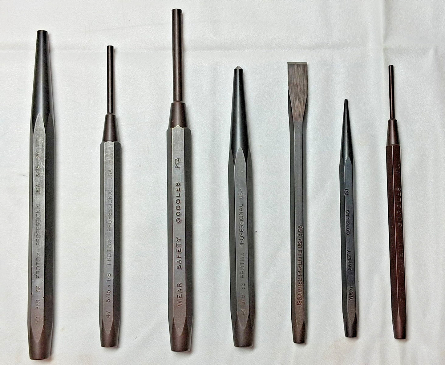 Proto 12 Piece Punch & Chisel Set W/ Modular Foam Insert Holder J2S2K