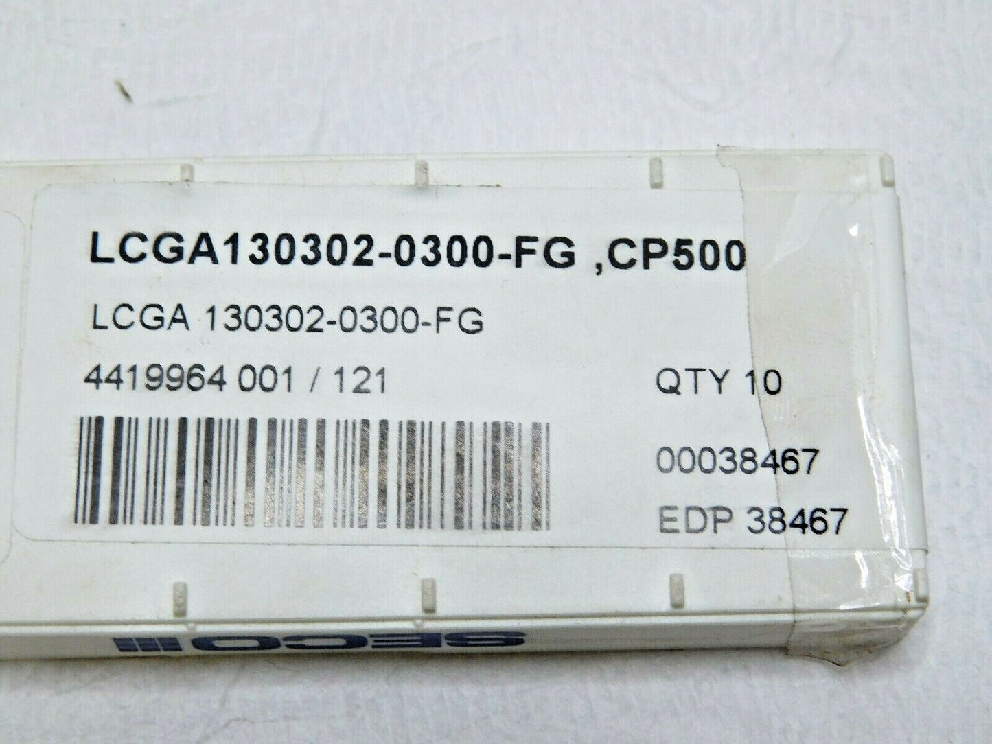 Seco Carbide Turning Inserts LCGA130302-0300-FG Grade CP500 Qty 10 38467