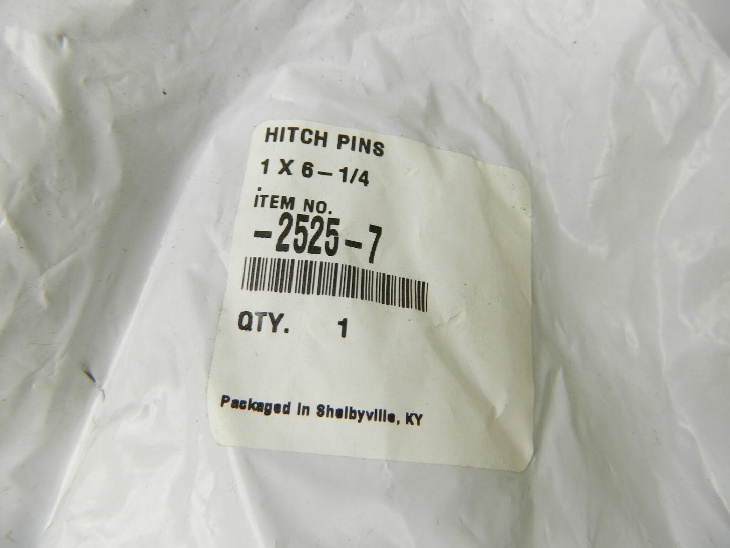 Zinc Plated Steel Pin Lock Hitch Pin 1″ Pin Diam, 7″ Long, Qty 4 -2525-7