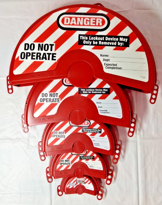 Master Lock 5 PC Gate Valve Lockout Set 1 to 13" VHW 5/16" MS Dia 485