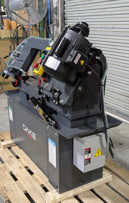 DAKE SE912 Horizontal Bandsaw  9x12" Capacity  110V  1HP  Step Pulley Drive
