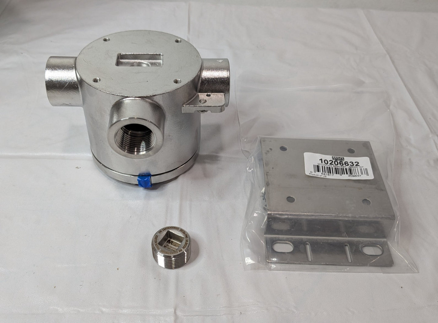 MSA JB5000 Junction Box Conduit Entry Type 3/4"-14 NPT 316 SS 10213892