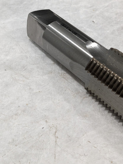 Straight Flute Tap: 1-3/8-8 4 Flute HSS 3" Thread Length, 6-1/16" OAL