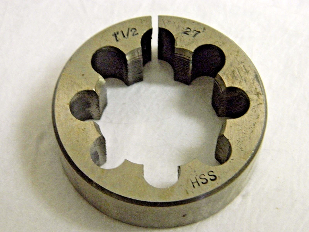 Adjustable Round Split Die HSS 1-1/2"-27 Thread 03947280