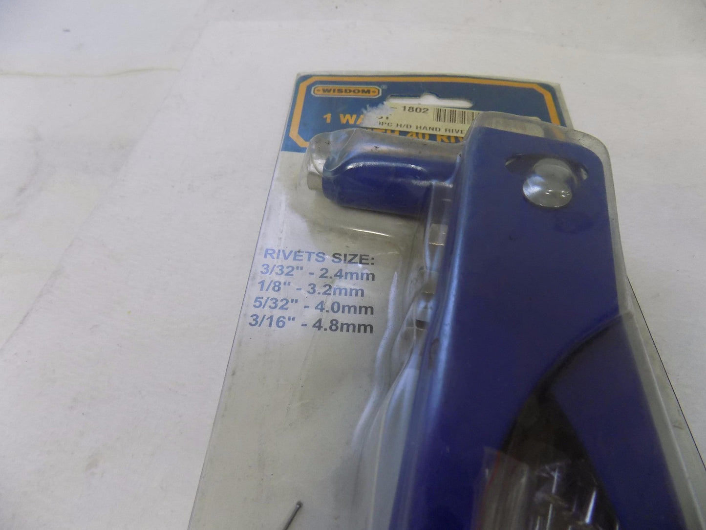 Wisdom Tools Right Angle1 Way Hand Riveter 3/32" -1/4" Capacity 9.5" L 2332-1802